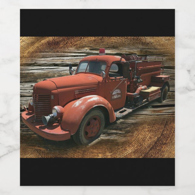 Vintager Feuerzug Weinetikett (Einzelnes Label)