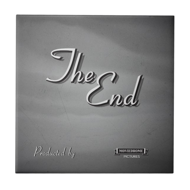 Vintager Filmkredit Fliese (Vorderseite)