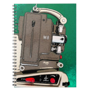 Vintager Filmprojektor Notizblock