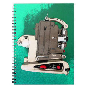 Vintager Filmprojektor Notizblock