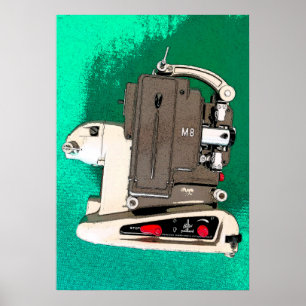 Vintager Filmprojektor Poster
