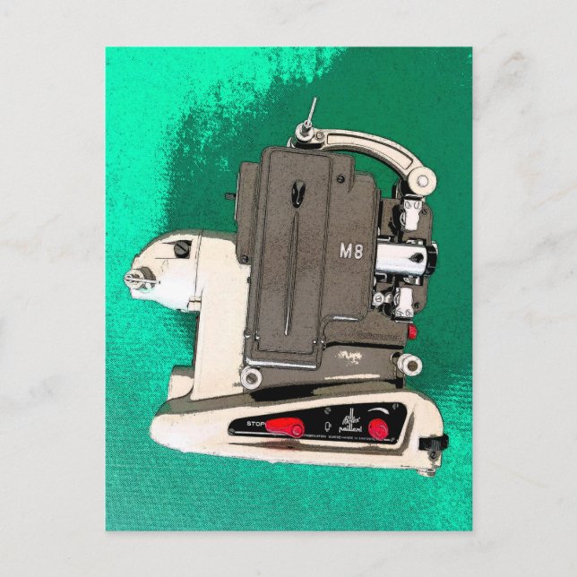 Vintager Filmprojektor Postkarte (Vorderseite)