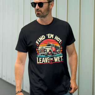 Vintager Fireruck Sunset Graphic T-Shirt