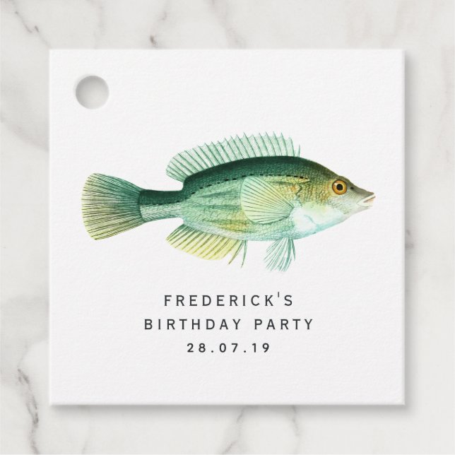 Vintager Fisch Geschenkanhänger (Vorderseite)