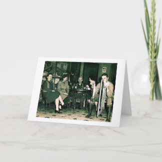 Vintager Fischer in einem Wisconsin-Bar Feiertagskarte