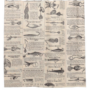 Vintager Fischfang: Antiker Fischer aus den 1900er Duschvorhang