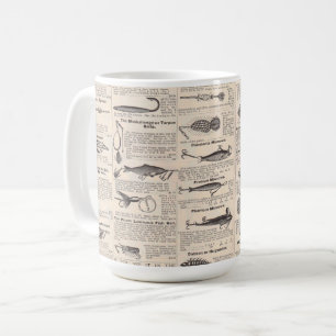 Vintager Fischfang: Antiker Fischer aus den 1900er Kaffeetasse