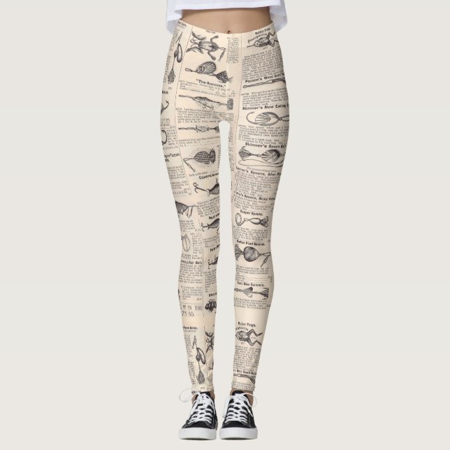 Vintager Fischfang: Antiker Fischer aus den 1900er Leggings (Vorderseite)