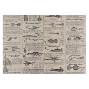 Vintager Fischfang: Antiker Fischer aus den 1900er Schneidebrett