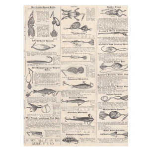Vintager Fischfang: Antiker Fischer aus den 1900er Tischdecke