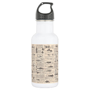 Vintager Fischfang: Antiker Fischer aus den 1900er Trinkflasche