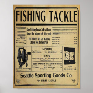 Vintager Fischspeicher Druck Poster