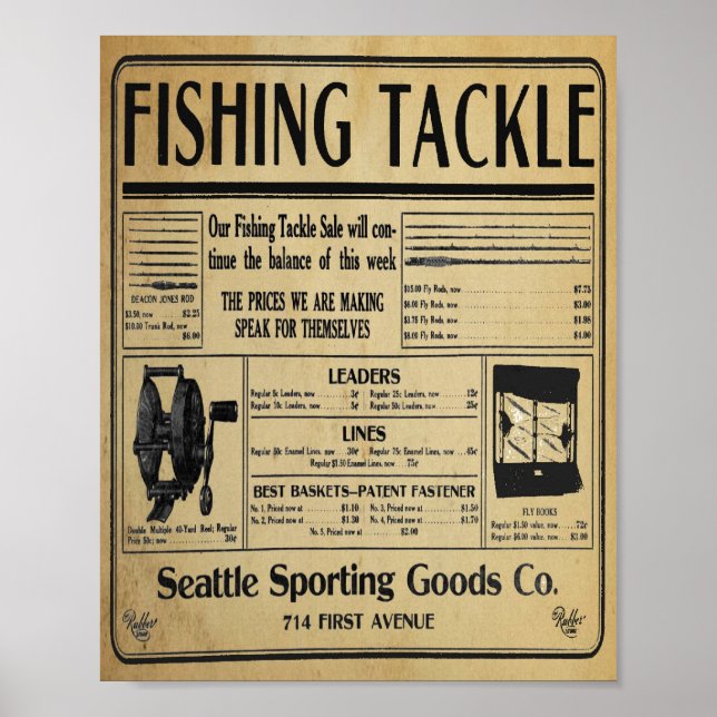 Vintager Fischspeicher Druck Poster (Vorne)