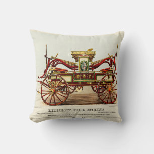 Vintager fleißiger Motor, 1852, wiederhergestellt Kissen