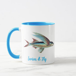 Vintager Fliegenfisch Tasse