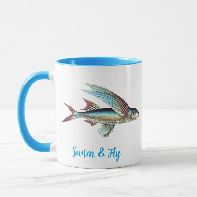 Vintager Fliegenfisch Tasse (Links)