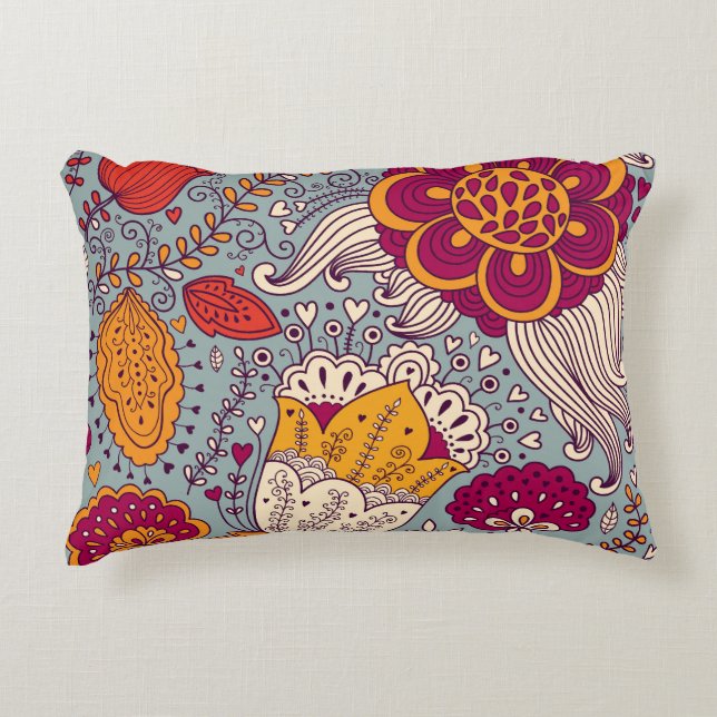Vintager floraler Elegant Hintergrund Dekokissen (Vorderseite)