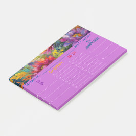 Vintager floraler Malteplaner Post-it Klebezettel