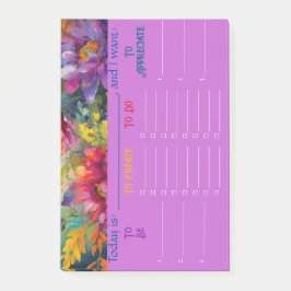 Vintager floraler Malteplaner Post-it Klebezettel