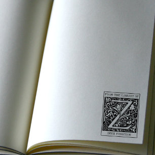 Vintager floraler Monogramm-Letter Z aus der Bibli Gummistempel