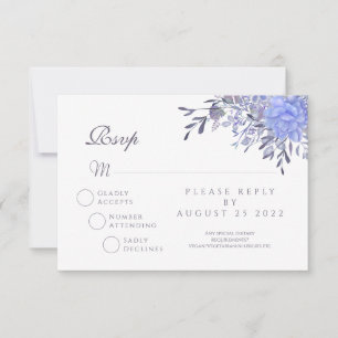 Vintager floraler UAWG - Hochzeitskarte RSVP Karte