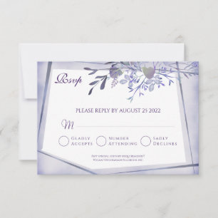 Vintager floraler UAWG - Hochzeitskarte RSVP Karte