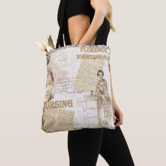 Vintager florentinischer Nachtigall-Text Tasche