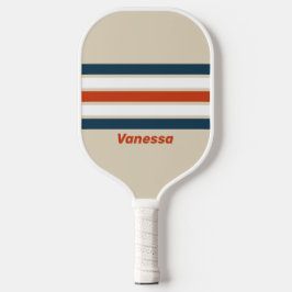 Vintager Flug Deck durch Streifen mit Namen Pickleball Schläger