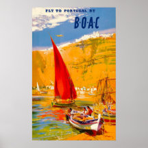 Vintager Flug nach Portugal durch B.O.A.C. Frank-B