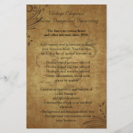 Vintager Flyer oder Programm für antike Swirke