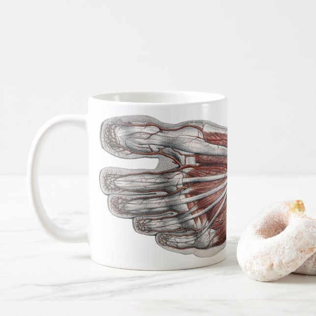 Vintager Footprint Podiatrie Feet Kaffeetasse (Mit Donut)