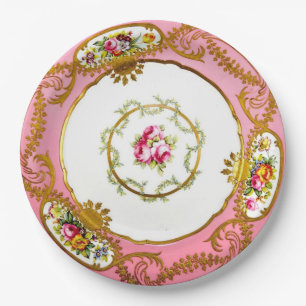 Vintager formaler China-Muster-Papier-großer Pappteller