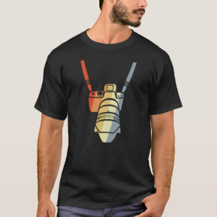 Vintager Foto-Künstler im Kameraselt T-Shirt