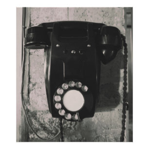 Vintager Fotodruck für das Rotary-Telefon.