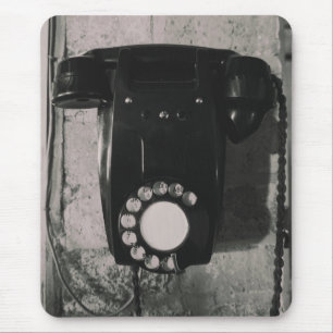 Vintager Fotodruck für das Rotary-Telefon. Mousepad