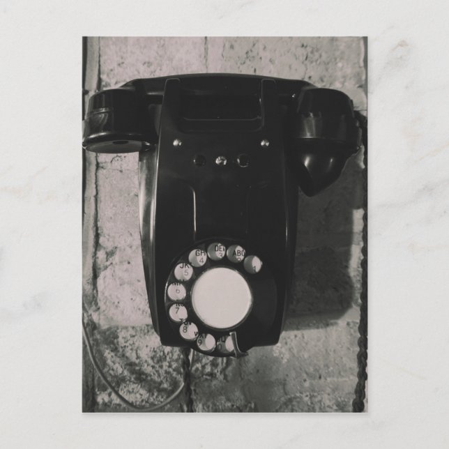 Vintager Fotodruck für das Rotary-Telefon. Postkarte (Vorderseite)