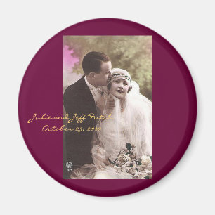 Vintager Fotohochzeitsmagnet Magnet