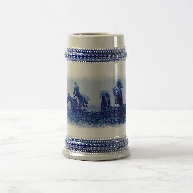 Vintager Fox-Jagd-Keramik-Krug Bierglas (Mittel)