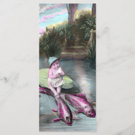 Vintager französischer Aprilscherz Pistcard Menükarte