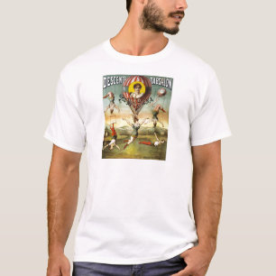 Vintager französischer Ballon und Trapeze-Leistun T-Shirt