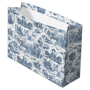 Vintager französischer Chariot von Dawn Toile de J Große Geschenktüte