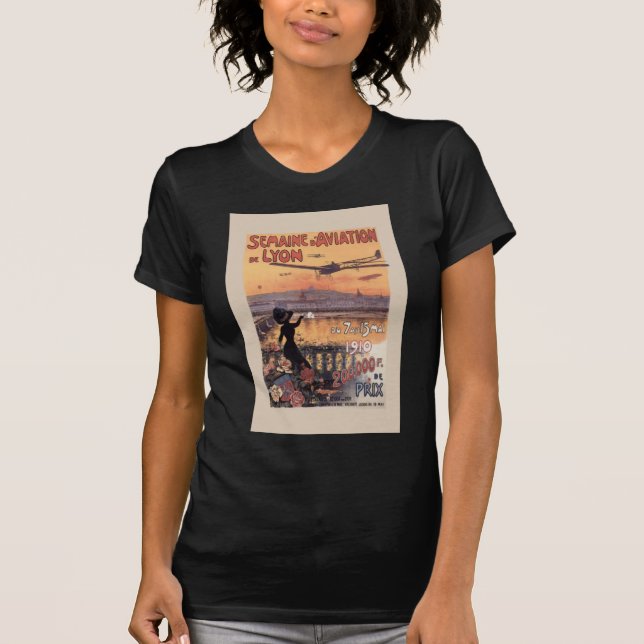 Vintager französischer Luftverkehr T-Shirt (Vorderseite)