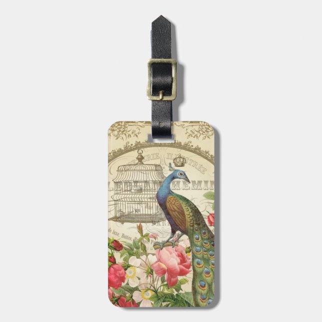 Vintager französischer Pfaugepäckumbau Gepäckanhänger (Vorderseite vertikal)