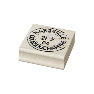 Vintager französischer Postmark Marseille Scrapboo Gummistempel