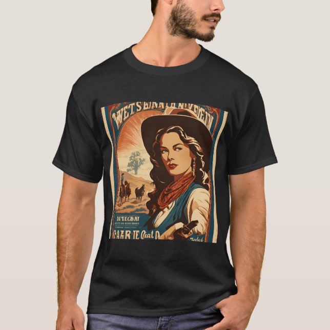 "Vintager Frauenposter-T - Shirt, Shirts der 1990e (Vorderseite)