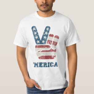 Vintager Friede "Merica T - Shirt