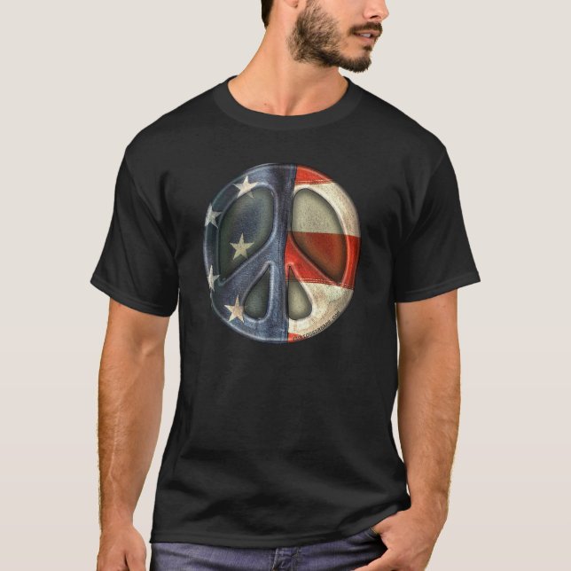 Vintager Frieden T-Shirt (Vorderseite)