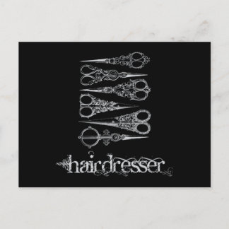 Vintager Friseur Klassische Schere Einladungspostkarte