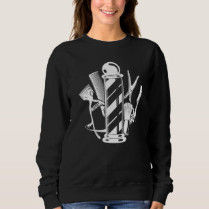 Vintager Friseursalon für Haarstühle Sweatshirt