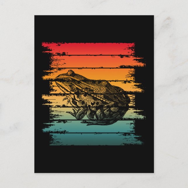 VINTAGER FROG POSTKARTE (Vorderseite)